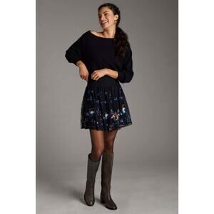 Anthropologie Sequined Tulle Mini Skirt - New Size Small